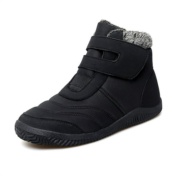 YOURDIARY Womens Winter Snow Boots Warm Ankle Booties Zero Drop Sole Wide Toe Box Faux Fur Lining