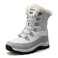 thumbnail image 1 of YOURDIARY Womens Winter Snow Boots Waterproof Anti-Slip Ankle-High Booties Faux Fur Lining, 1 of 8