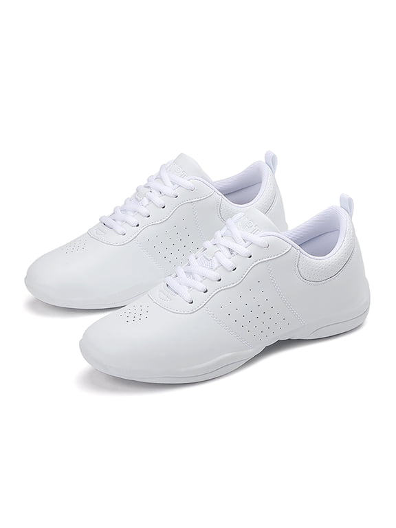 Youth Girls Cheer Shoes White Cheerleading Dance Shoes Athletic Training Walking Competition Sneakers