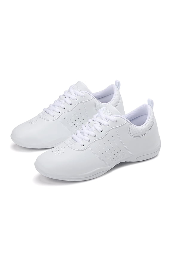 Youth Girls Cheer Shoes White Cheerleading Dance Shoes Athletic Training Tennis Walking Competition Sneakers