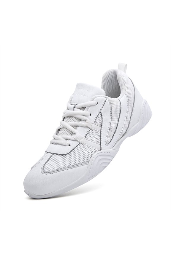Youth Girls White Cheerleading Shoes Breathable Youth Cheer Competition Sneakers Athletic Training Dance Tennis Walking