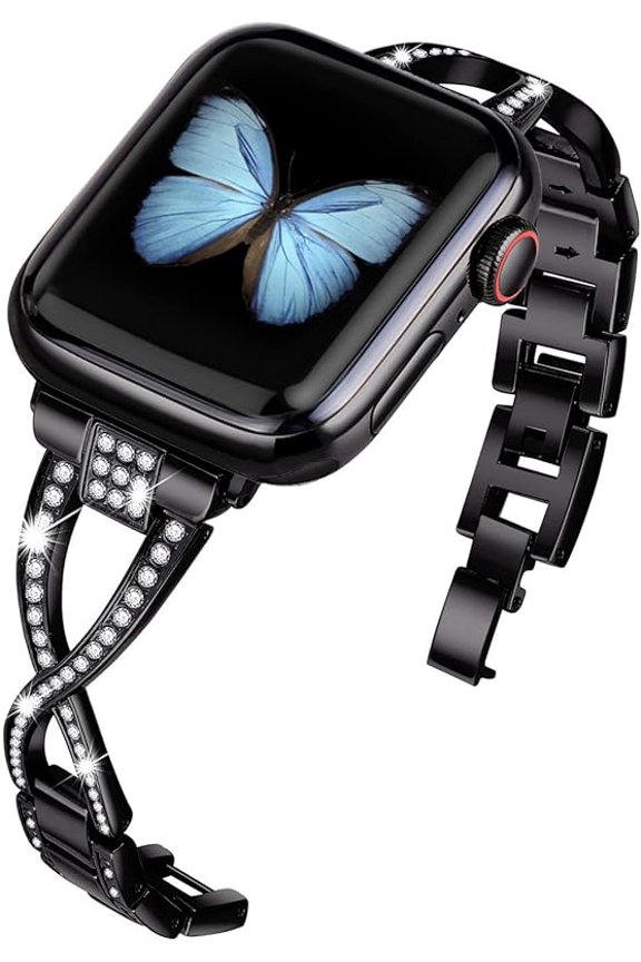 for Apple Watch Band 38mm 40mm 41mm 42mm 44mm 45mm 49mm Ultra 2 1 Women Series 9 8 7 6 5 4 3 SE Bling Metal Bracelet iwatch Bands