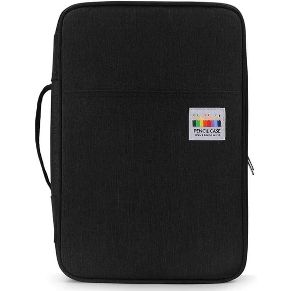 YOUSHARES 300 Slots large Colored Pencil Case - Big Capacity Pen Case Organizer with Multilayer Holder for Gel Pen & Prismacolor Colored Pencils (Black)
