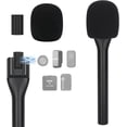thumbnail image 1 of YOUSHARES Handheld Interview Microphone Holder for Hollyland Lark M2 - Iron Magnetic Slide Rail fits Hollyland Lark A1/MAX/150 & Rode/DJI Magnetic Lavalier Wireless Mics, 1 of 9