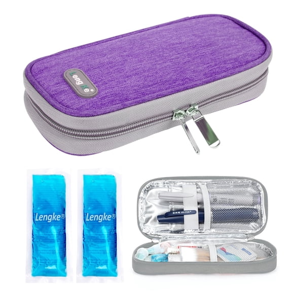 YOUSHARES Insulin Cooler Travel Case, Diabetic Travel Case TSA Approved with 2 Ice Packs for GLP-1, for Ozempic, for Insulin Pens and Insulin Vials for Daily & Travel
