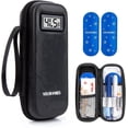 thumbnail image 1 of YOUSHARES Insulin Cooler Travel Case with Temperature Display - Refrigerated Medicine Cooling Bag with 2 TSA Approved Ice Pack, Medication Pen Diabetic Supplies Organizer for Trip and Daily(Black), 1 of 8