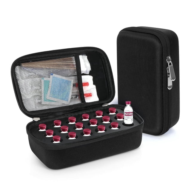 Fridge Shell For Display YOUSHARES Insulin Vial Holder - 18 Slot Peptide Travel Storage Fits ...
