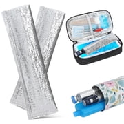 YOUSHARES Insulin Vials Protective Bag - Aluminum Foil Insulated Sleeves Compatible with Diabetic Pens & Peptide Vial, Medicine Organizer Protector for Diabetes Cooler Bottle Travel Case2 Pcs