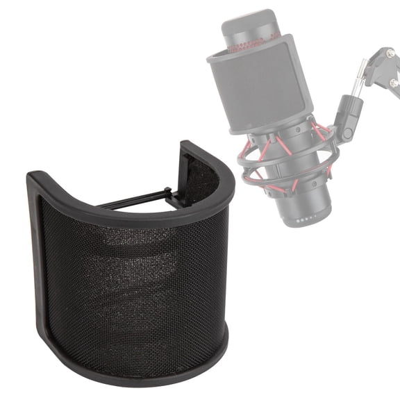 YOUSHARES For HypherX QuadCast S Pop Filter- Microphone Windscreen Metal Mesh Layer Mic Cover Compatible with HyperX QuadCast S Mic, Microphone Accessories