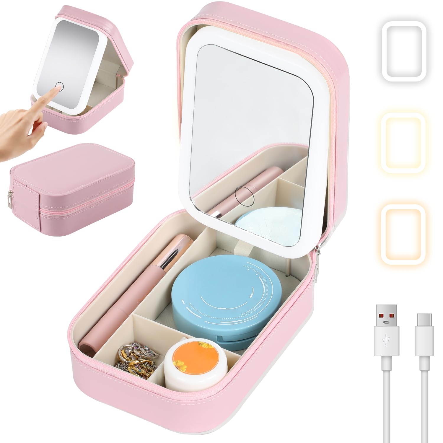 YOUSHEME LED ThreeColor Adjustable Makeup HYZ01 Mirror, Three Colors