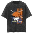 thumbnail image 1 of YOUSHENGER Anime BLUE Cotton TShirt Men Women Washed Vintage Tee Shirt Casual LOCK O-Neck T-Shirt, 1 of 6
