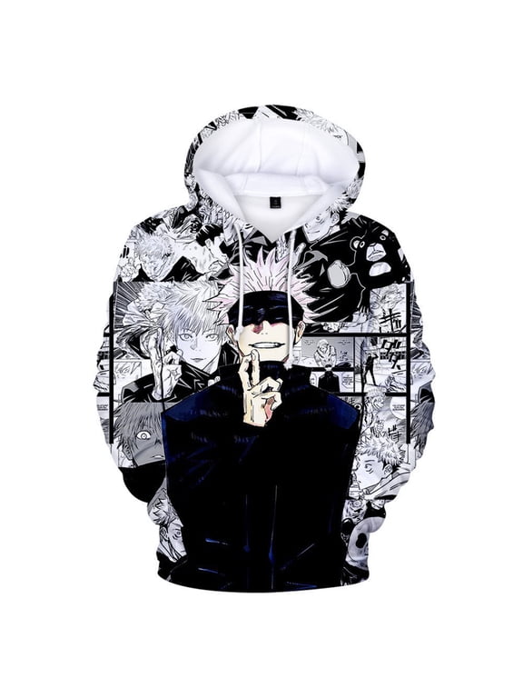 YOUSHENGER Anime Satoru Hoodie For Men Women Unisex Hoodies Sweatshirts Gojo Pullover 3D Hooded Outwear