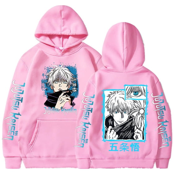 YOUSHENGER Anime Satoru Hoodie Men Women Oversized Fall/Winter Fleece Pullover Fashion Gojo Sweatshirts
