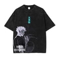thumbnail image 1 of YOUSHENGER Anime Satoru T-Shirt Men Cotton Tees New Print Gojo Washed Vintage Oversized Short Sleeve TShirts, 1 of 6