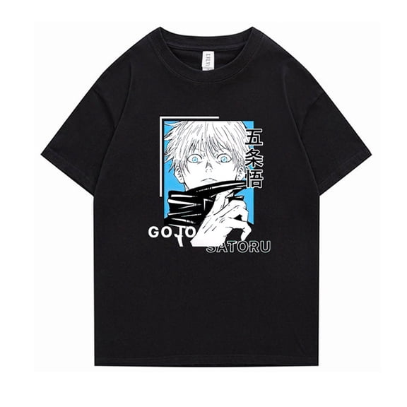 YOUSHENGER Anime TShirt Mens Satoru Crewneck Tees Fashion Gojo Casual Short Sleeve Pullover Cotton T-Shirt