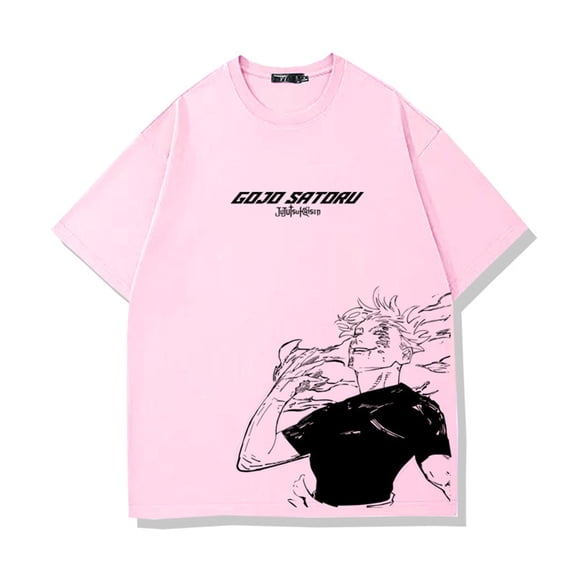 YOUSHENGER Anime TShirt Satoru O-Neck Tees For Men Women Cotton T-Shirt Casual Gojo Short Sleeve Pullover Tops