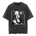 thumbnail image 1 of YOUSHENGER BLUE Cotton T-Shirt For Men Women Washed Vintage Tees Fashion Anime LOCK Crew Neck Tshirts, 1 of 6