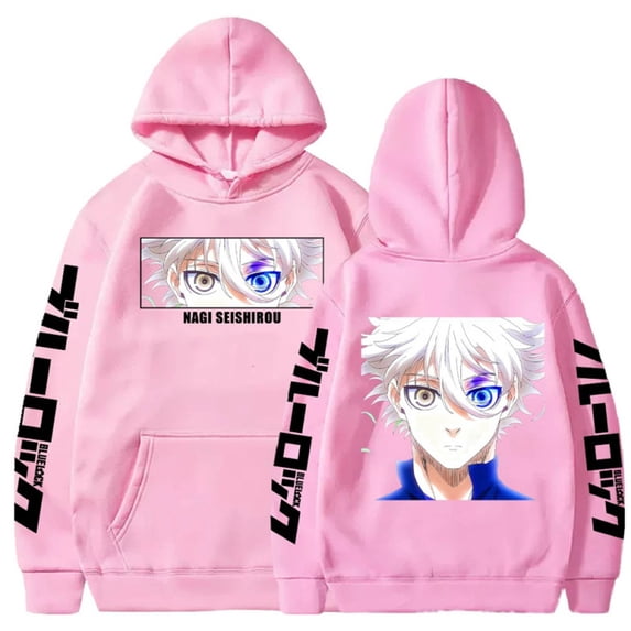 YOUSHENGER BLUE Hoodie Men Women Hooded Tops Fashion Anime LOCK Hoodies Harajuku Pullover Sweatshirts