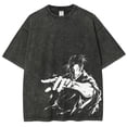 thumbnail image 1 of YOUSHENGER Loose Cotton T-Shirt Men Women Summer Satoru Tees Fashion Gojo Washed Vintage Short Sleeve TShirts, 1 of 6