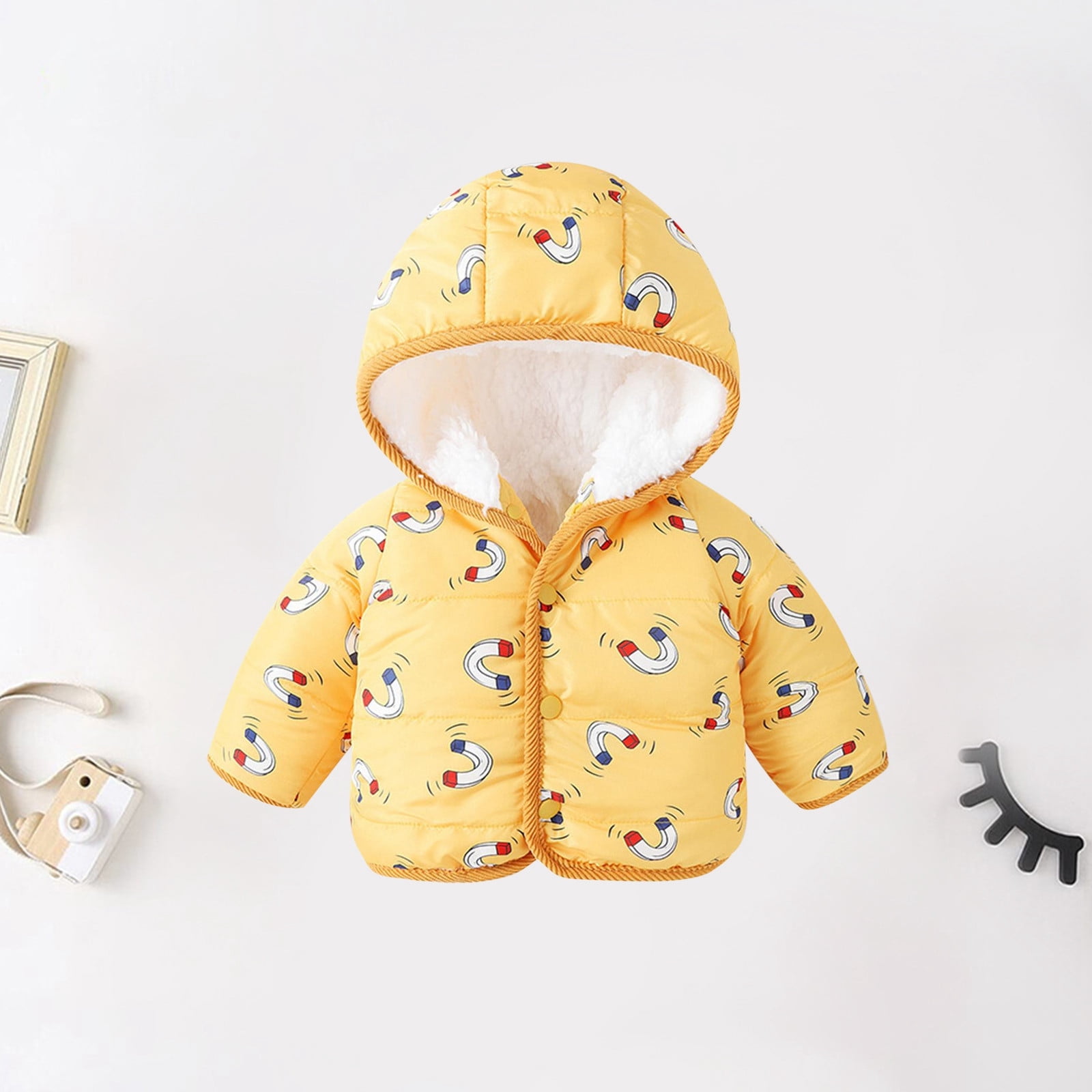 YOUSNH Baby Coat with Wool Thickened Baby Cotton Padded Clothes for
