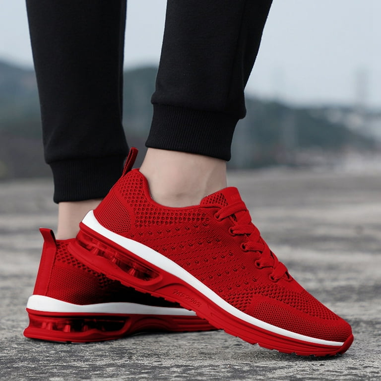 YOUSNH Ladies Fashion Breathable Mesh Knitted Lace up Flat