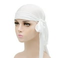thumbnail image 1 of Riforla Silky Durag Multi Colour Options | Silk Du Rags for Men & Women | for Waves Braids & Locs Womens Hats White, 1 of 4