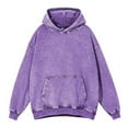 thumbnail image 1 of YOUSNH "Unisex Washed Distressed Hoodie Plush Cotton Vintage Heavyweight Sweatshirt" Fall Sweatshirt XXL, 1 of 2
