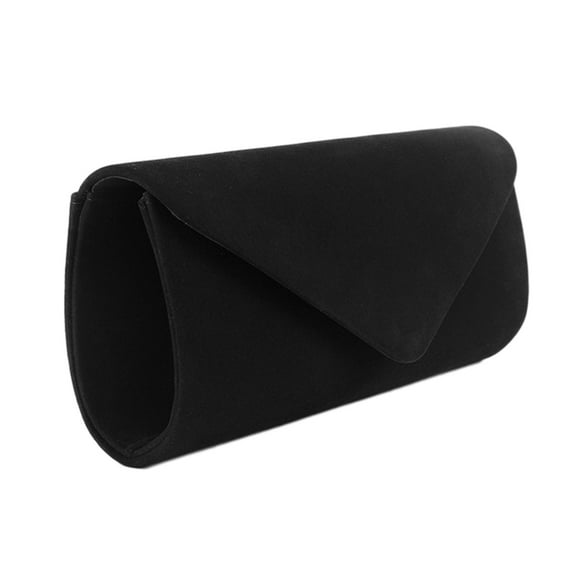 YOUSNH Women Evening Bag Clutch Purse Handbag with Detachable Chain Strap for Wedding Party Velvet Solid Color Clutches Wristlets Bag Black
