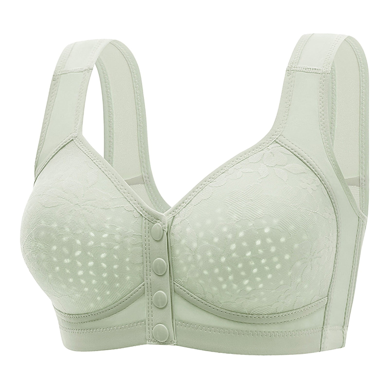 Women Seamless Cross Front Sde Buckle Lace Comfortable Bras Low