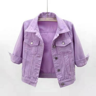 YOUSNH Women's Short Casual Fashion Three Quarter Sleeve Denim Jacket Jackets for Women S