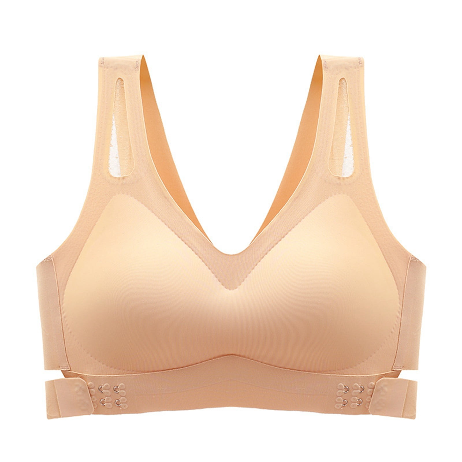 YOUSNH Women's Trackless Front Side Buckle Sports Bra with Comfortable