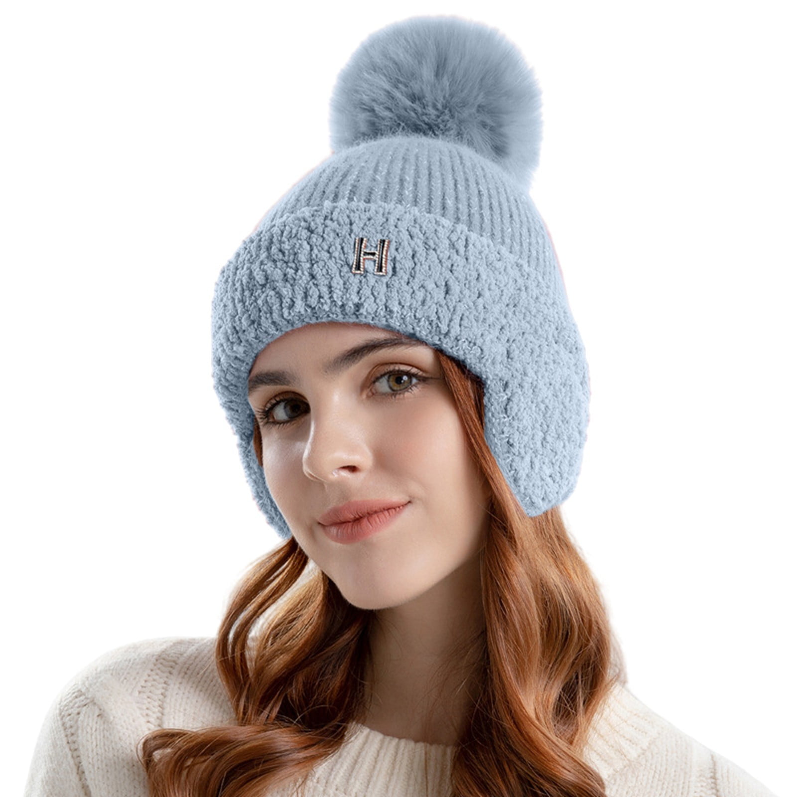 YOUSNH Women's Winter Ear Warmers Knitted Hat Cold Weather Thermal Head