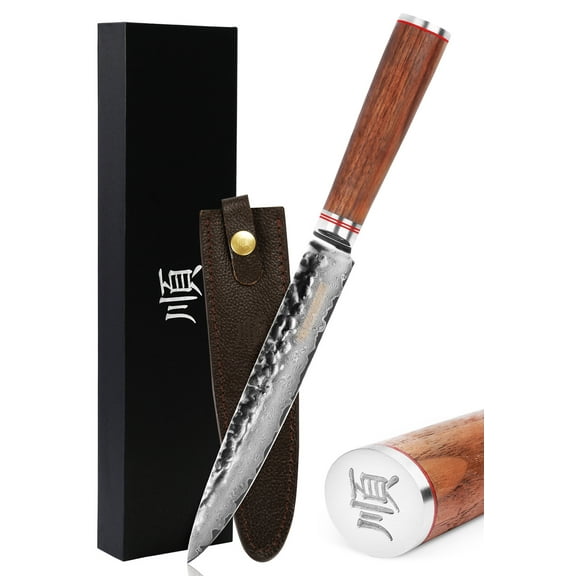 YOUSUNLONG Damascus Steel 8-Inch Japanese Sashimi & Sushi Carving Knife