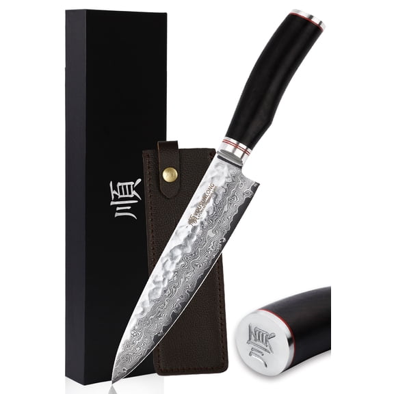 YOUSUNLONG Japanese Damascus Steel Gyuto Kitchen Knife 8 Inch