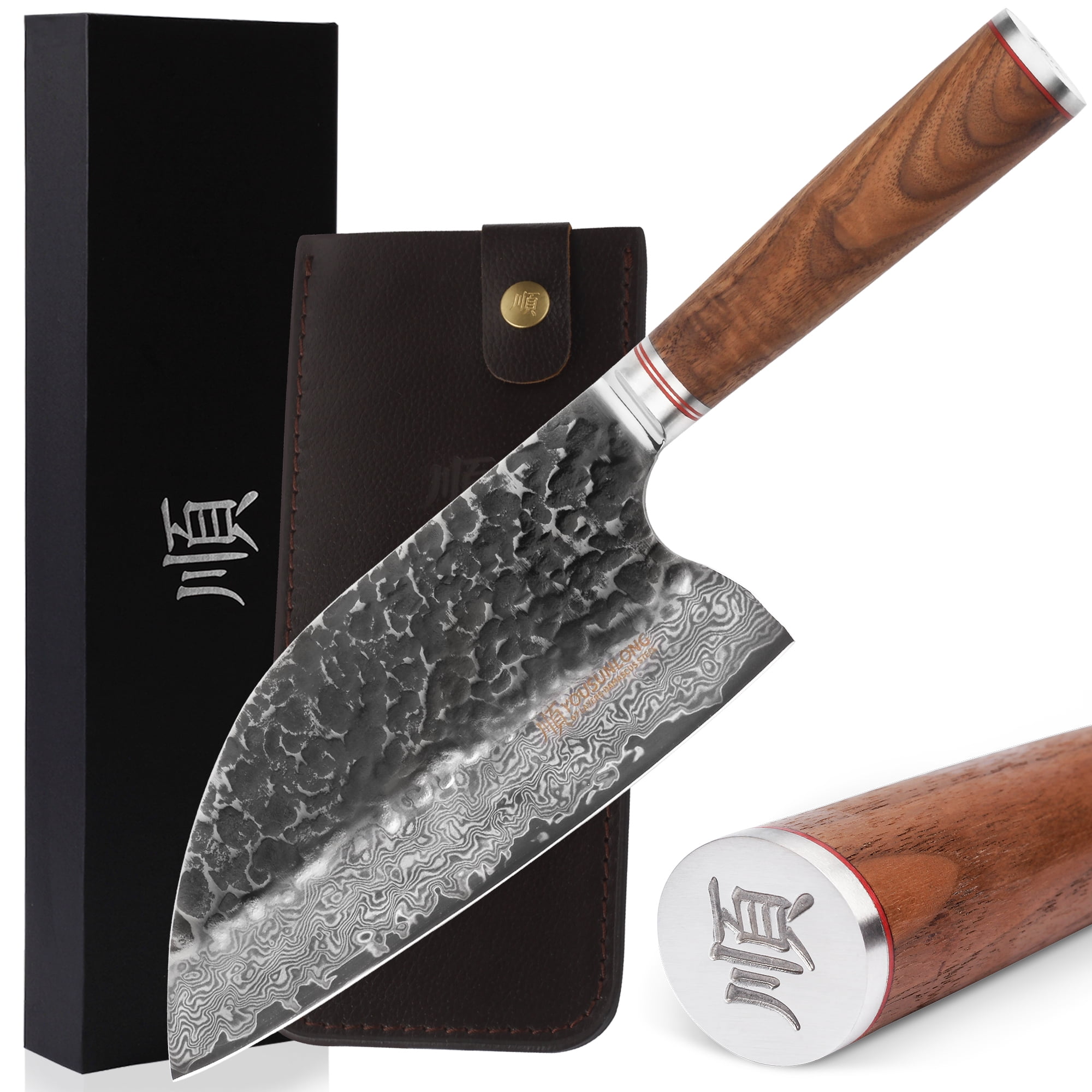 YOUSUNLONG Hybrid Cleaver 8 inch Outdoor Heavy Duty Butcher Knives