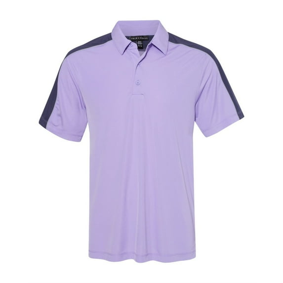 PRIM + PREUX - Dynamic Mesh Blocked Polo - 2000, XL, Tulip/ Navy/ Steel