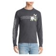 thumbnail image 1 of YOUTH MACHINE Mens Black Logo Graphic Long Sleeve Classic Fit Cotton T-Shirt L, 1 of 8