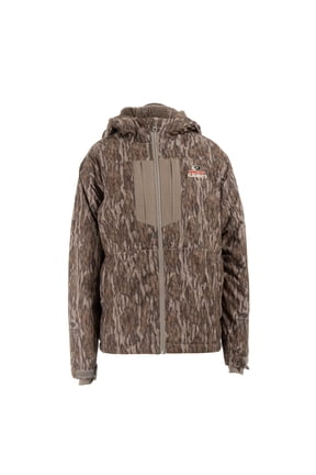 Elements Youth Sherpa Lined Waterproof Hunting Jacket, Mossy Oak New Bottomland, Size Medium