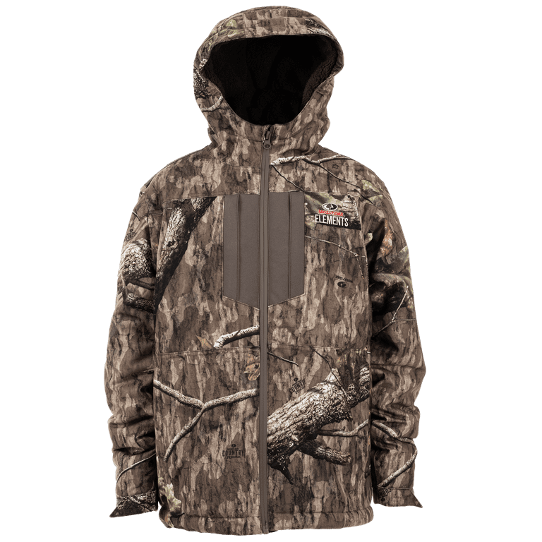 Mossy Oak Elements Youth Hunting Jacket Sherpa Lined Waterproof
