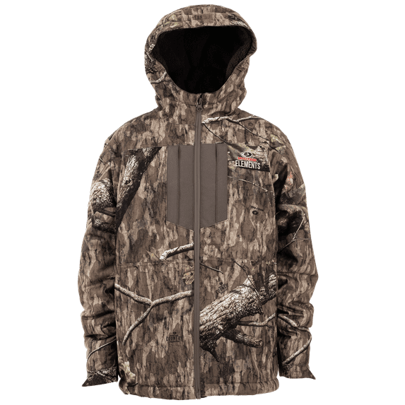 Mossy Oak Elements Youth Hunting Jacket Sherpa Lined Waterproof, Mossy Oak Country Roots, Size 2X-Large