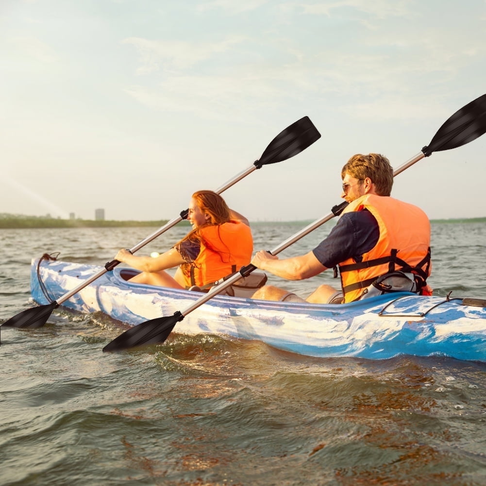 YOUTHINK 2Pcs Aluminium Alloy Detachable Lightweight Ribbed Kayak Paddles Boat Oars Kayak Paddle