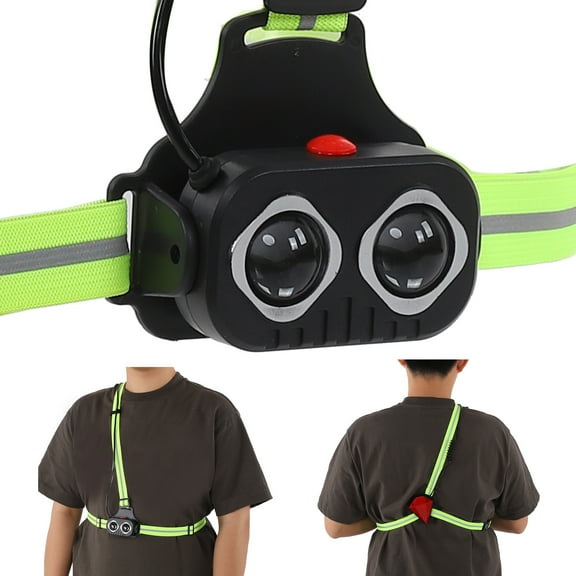 YOUTHINK Chest Light Rechargeable Highlight Night Running Chest Light with Adjustable Band for Cycling Running Camping,Rechargeable Chest Light,Outdoor Running Light