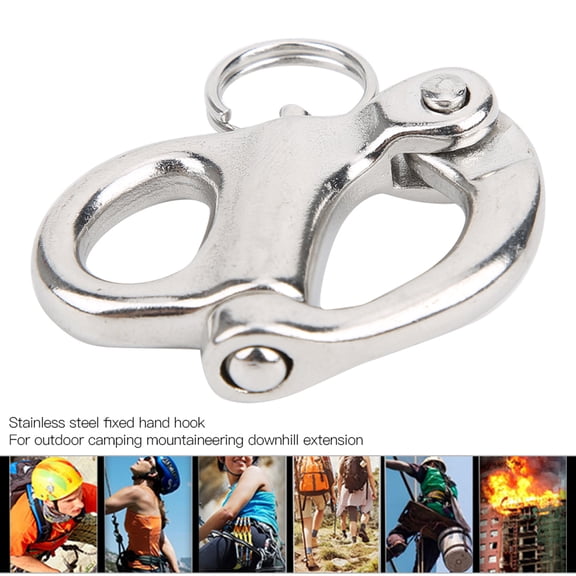 YOUTHINK Primary Color Stainless Steel Snap Hook, Fixed Snap Hook, Hiking For Camping Outdoor Climbing