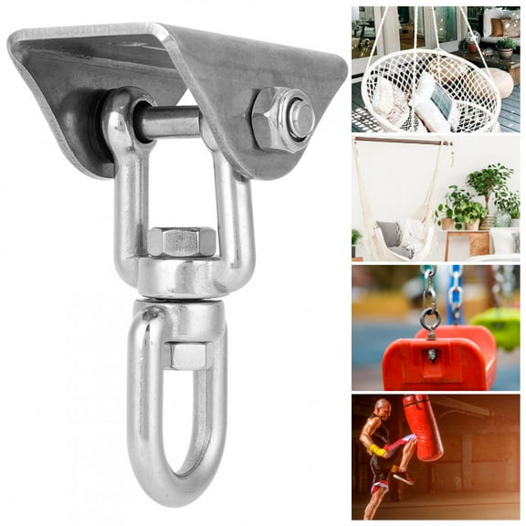 YOUTHINK Swing Suspension Hook Swing Hanging Fixed Plate, Stainless Steel Rotatable Hammock Swing Hanger Hook Fixed Plate Hanging Chair Kit Accessory