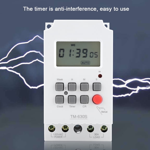 YOUTHINK Timer,110V Digital Electric Durable Programmable Smart Control Switch Timer, Electric Timer