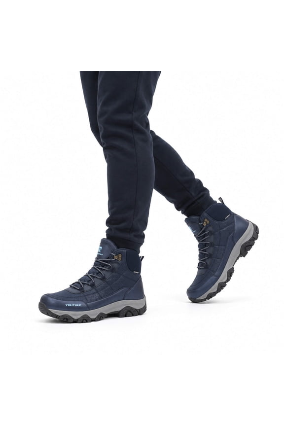 Men's Hiking Boots Waterproof High Top Outdoor Trekking Shoes Anti-Slip Trail Sneakers for Climbing and Walking