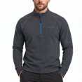 thumbnail image 1 of YOUTHUP Men's Quarter Zip Pullover Sweatshirt, Waffle Knit Mock Neck Long Sleeve Athletic Top with Thumb Holes, Lightweight Moisture Wicking Casual Workout Shirt, 1 of 10