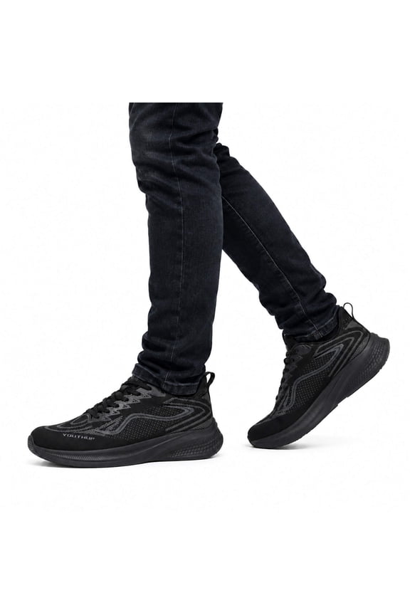 Men's Running Shoes Breathable Mesh Walking Sneakers Lightweight Athletic Workout Casual