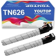 YOUTOP 2PK TN626 TN-626 ACV1130 Black Toner Cartridge Compatible for Konica Minolta bizhub C450i/C550i /C650i 28000pages
