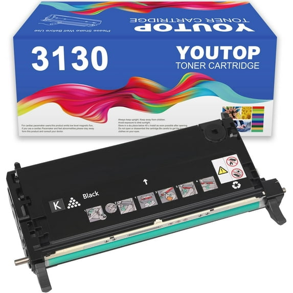 YOUTOP 330-1198 Black Toner Cartridge Compatible for Dell 3130 3130CN 3130CND 1 Pack